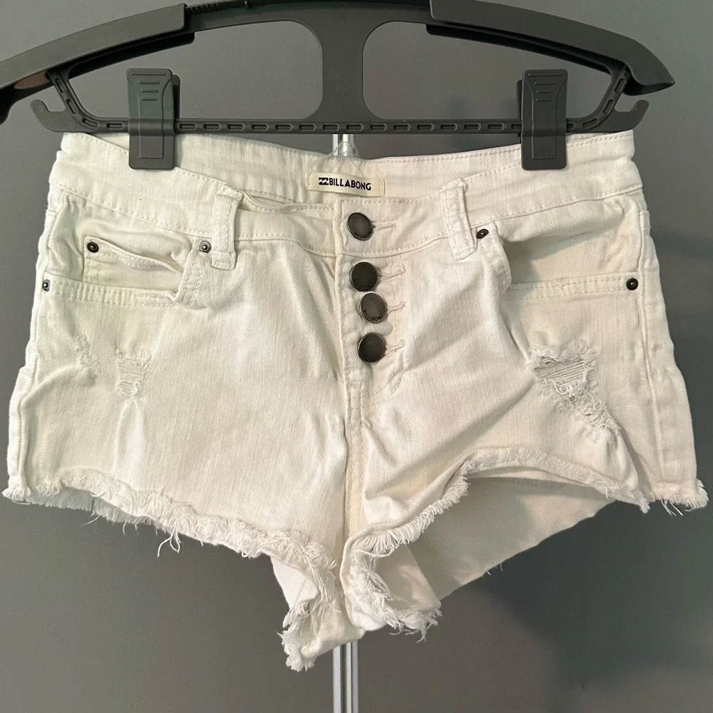 Billabong Denim Frayed Shorts